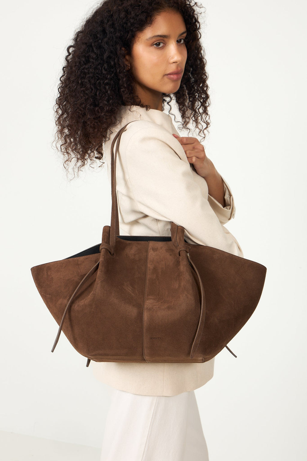 Premium Large Mochi Suede in Chocolate