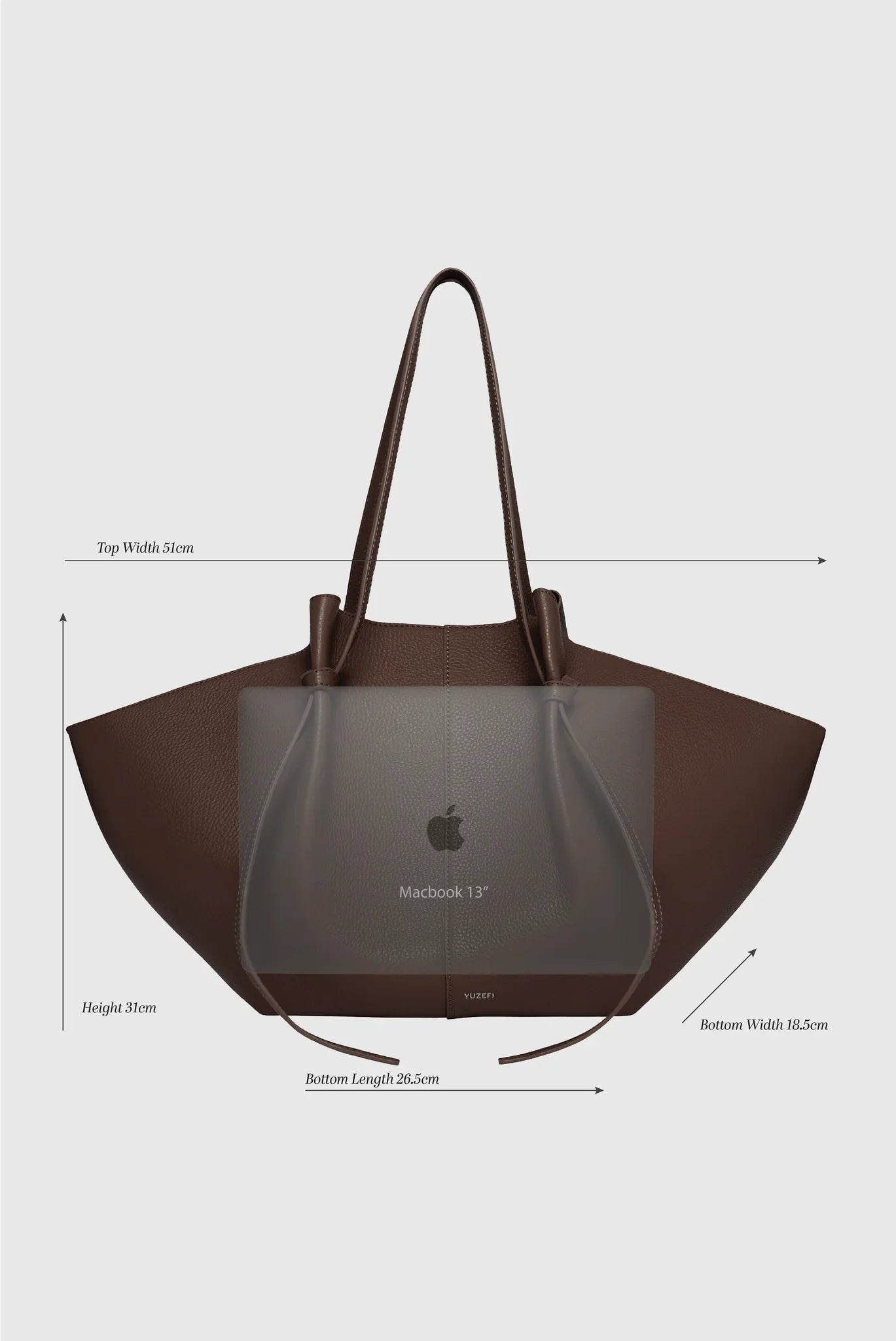 Premium Large Mochi Suede in Chocolate