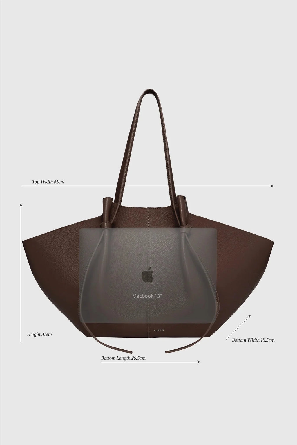 Premium Large Mochi Suede in Chocolate