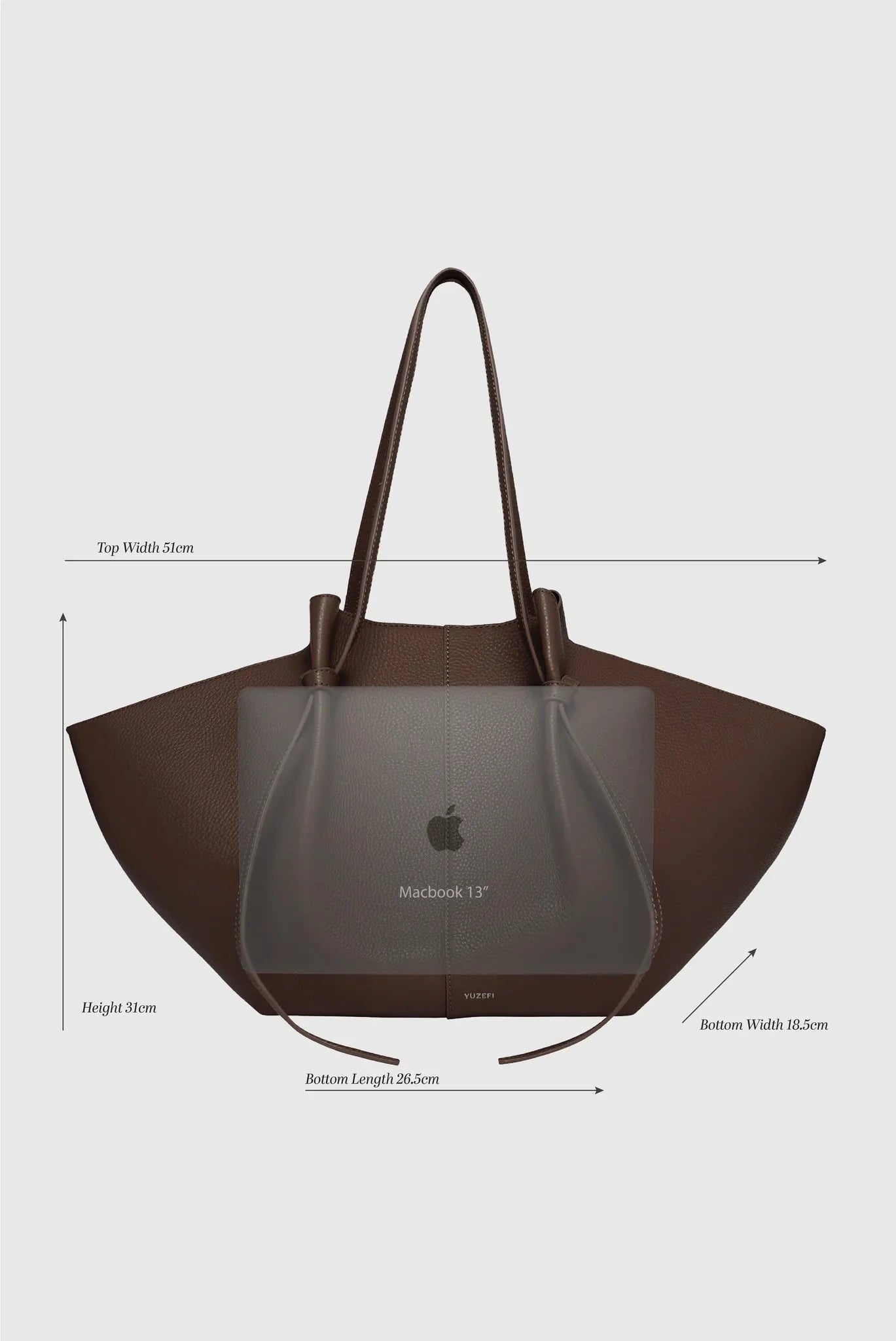 Premium Large Mochi Suede in Chocolate