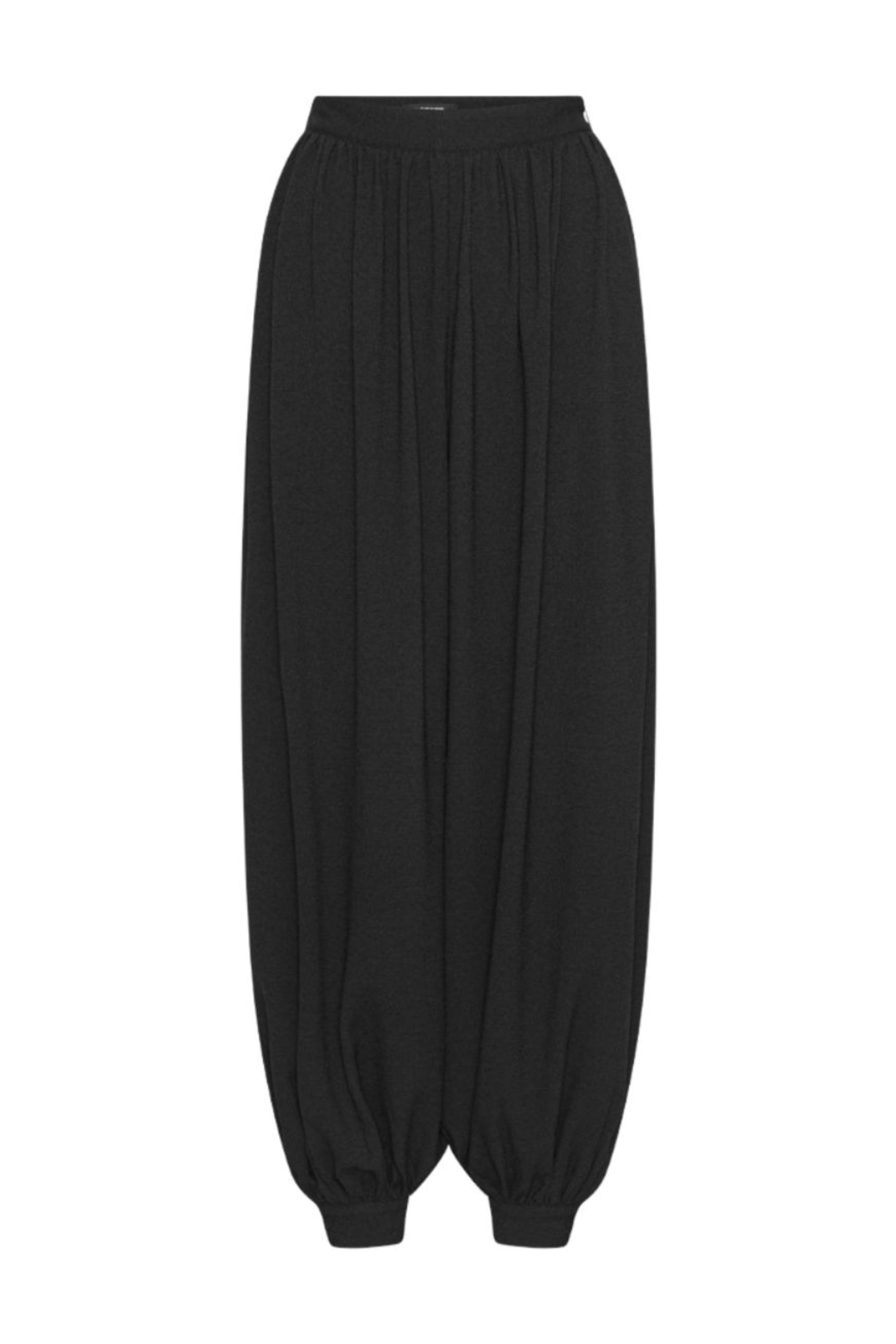 Black Balloon-Pleated Pants