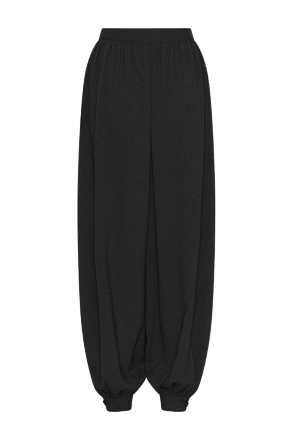 Black Balloon-Pleated Pants