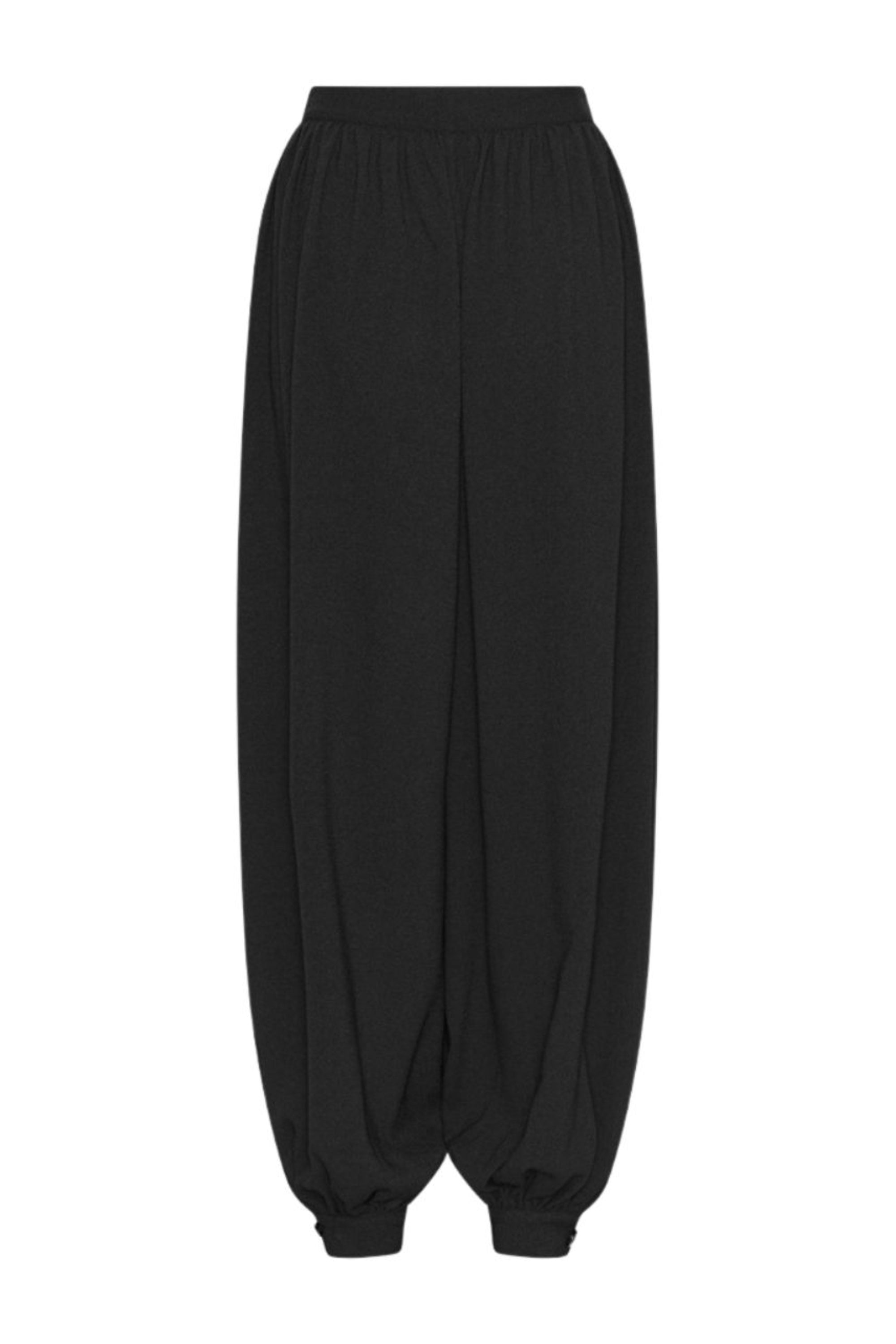 Black Balloon-Pleated Pants