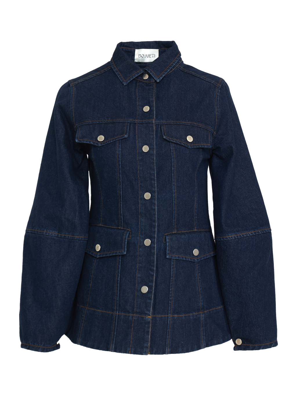 Darja Hourglass Denim Jacket in Blue