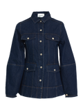 Darja Hourglass Denim Jacket in Blue