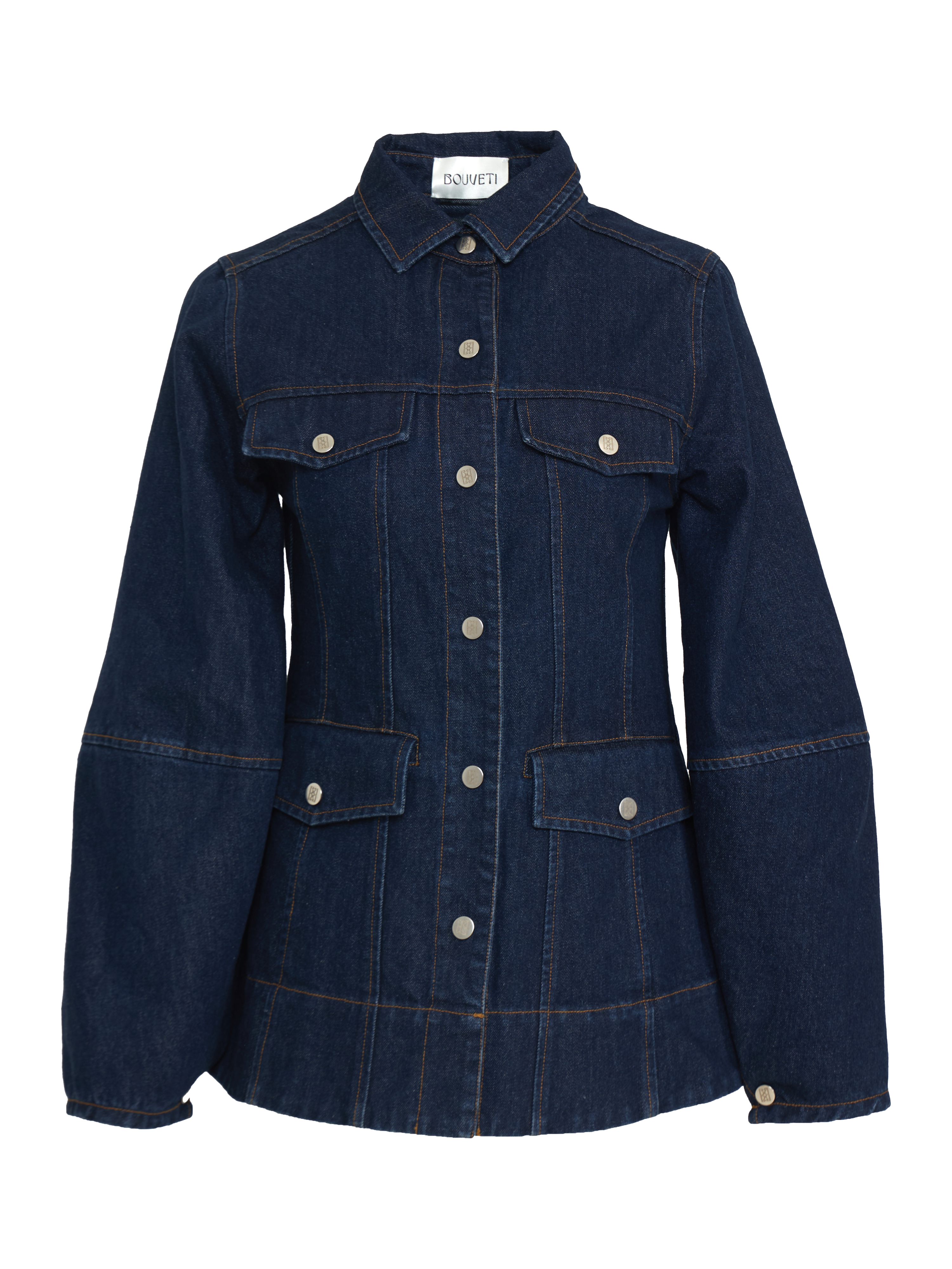 Darja Hourglass Denim Jacket in Blue