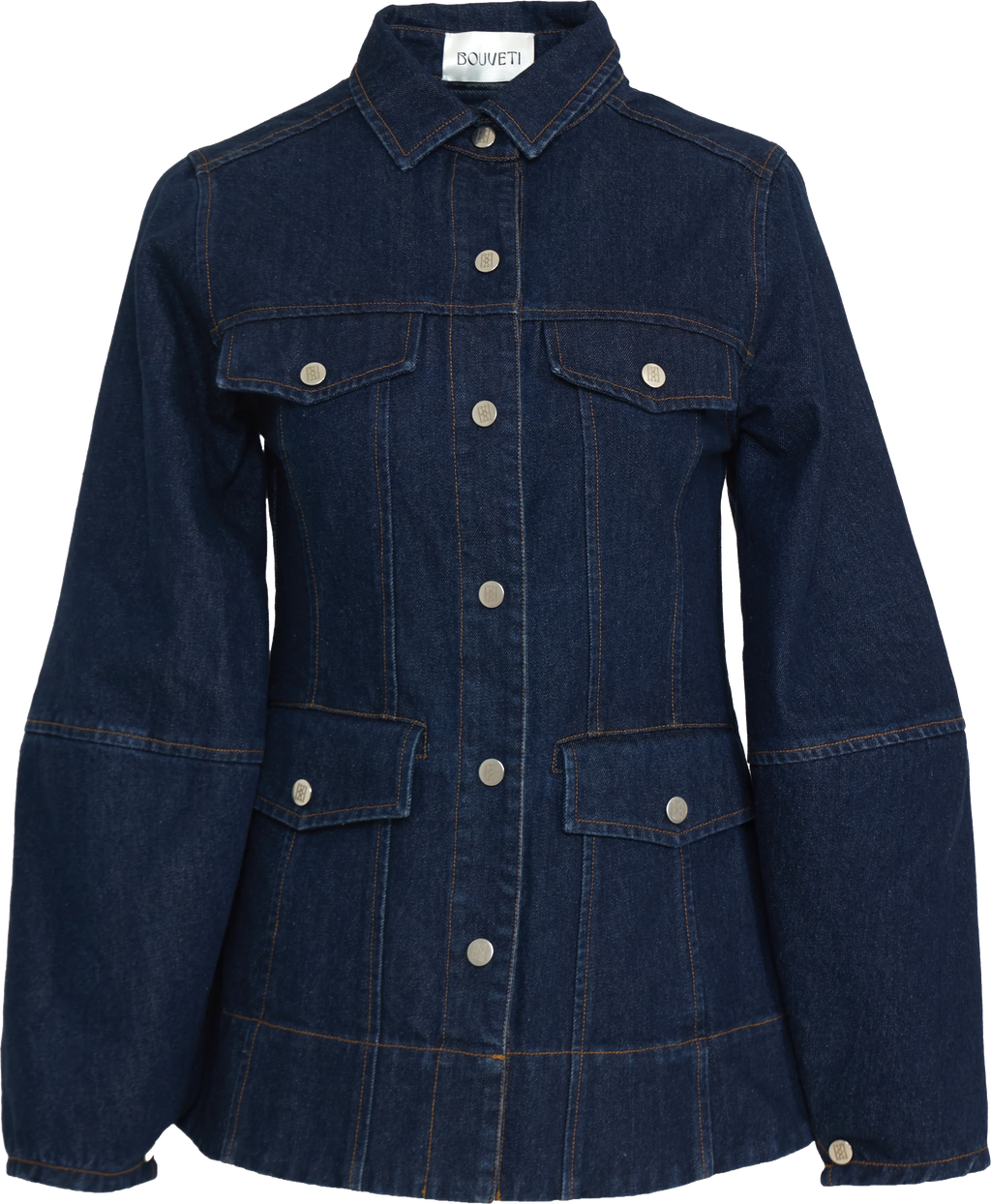 Darja Hourglass Denim Jacket in Blue