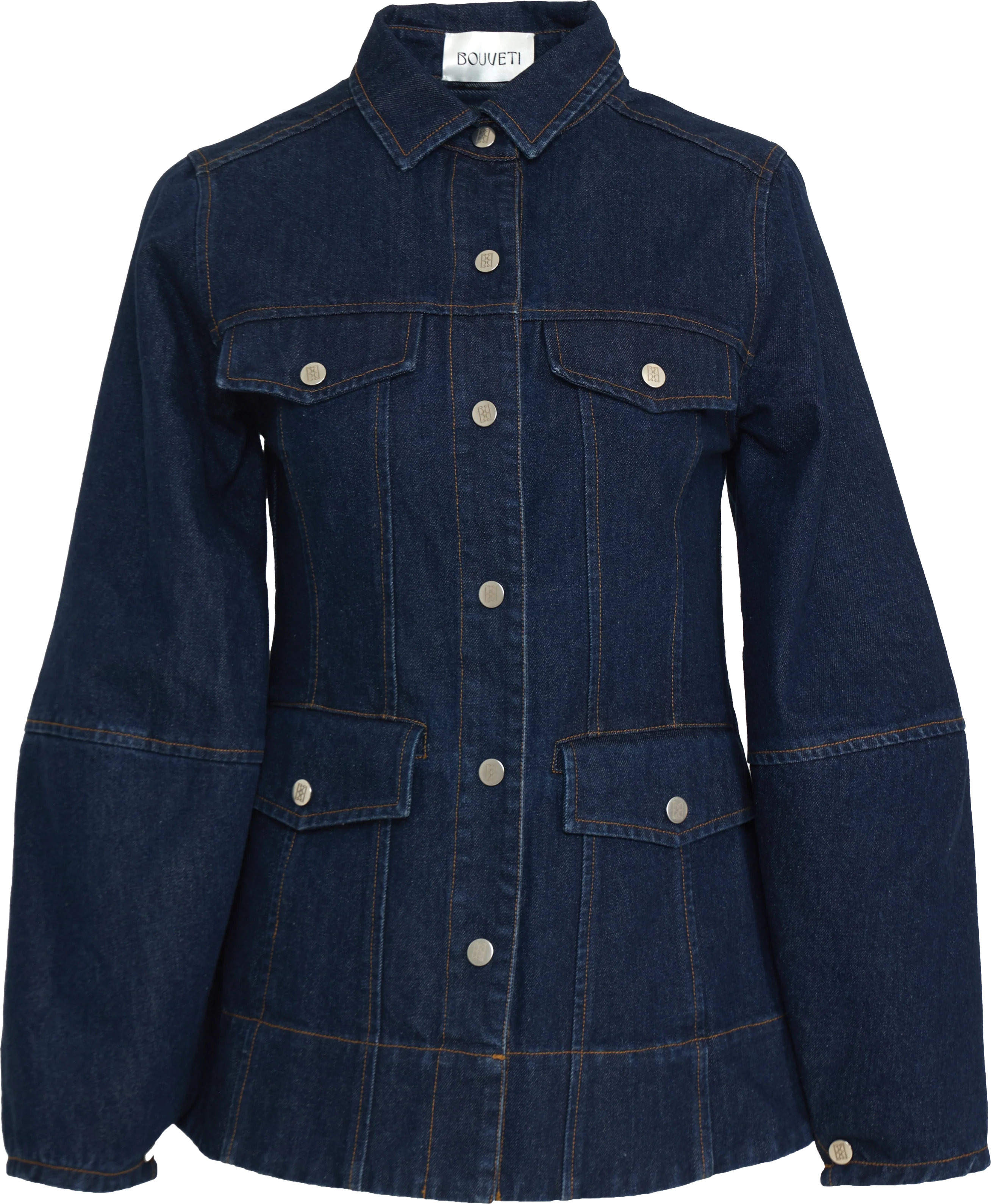 Darja Hourglass Denim Jacket in Blue