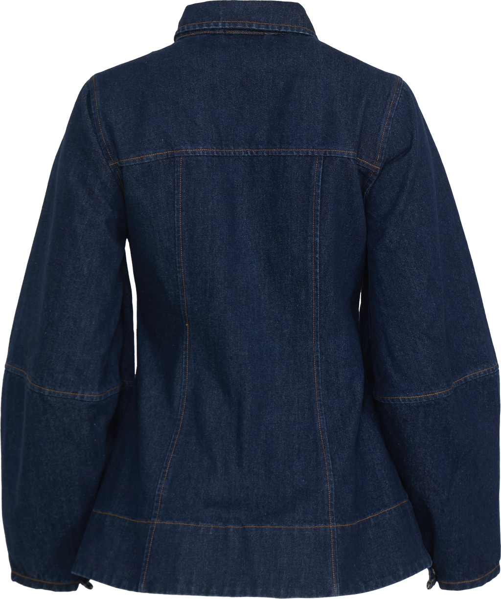 Darja Hourglass Denim Jacket in Blue