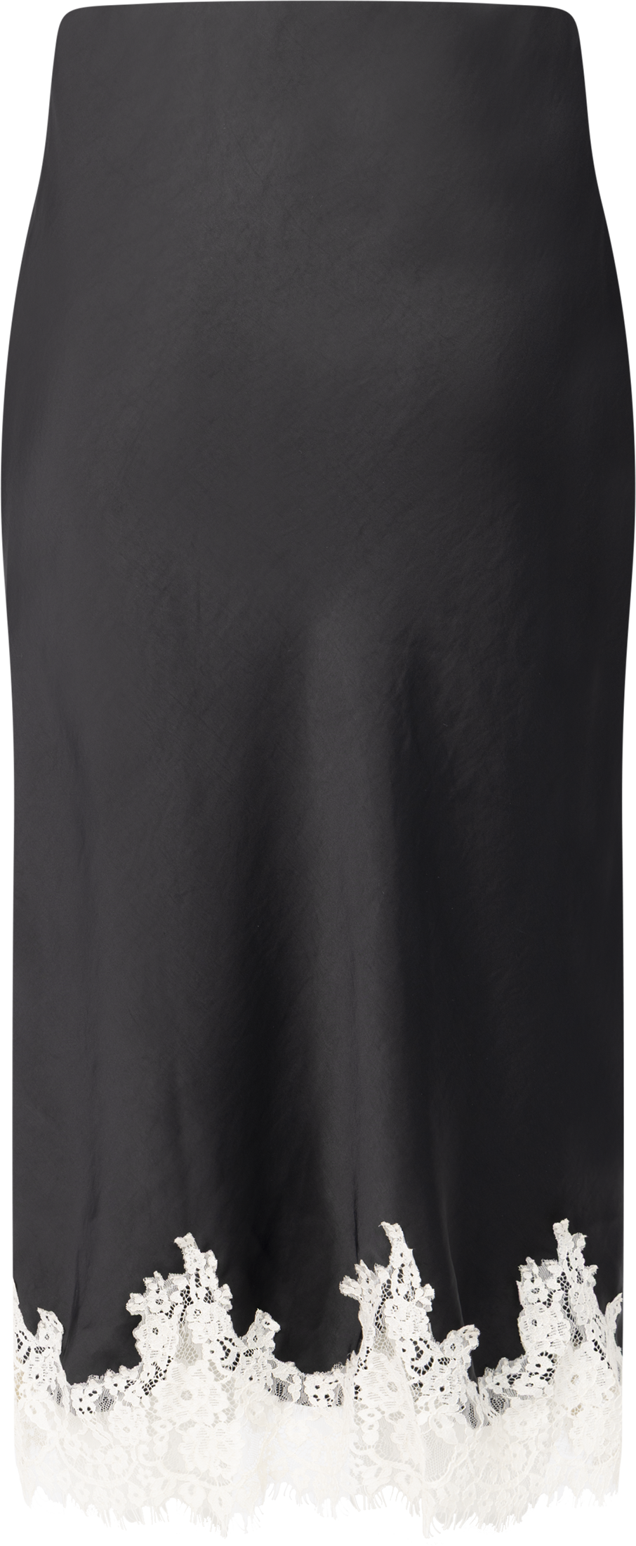 Stinalill Satin Lace Skirt in Black – Elegant & Flattering