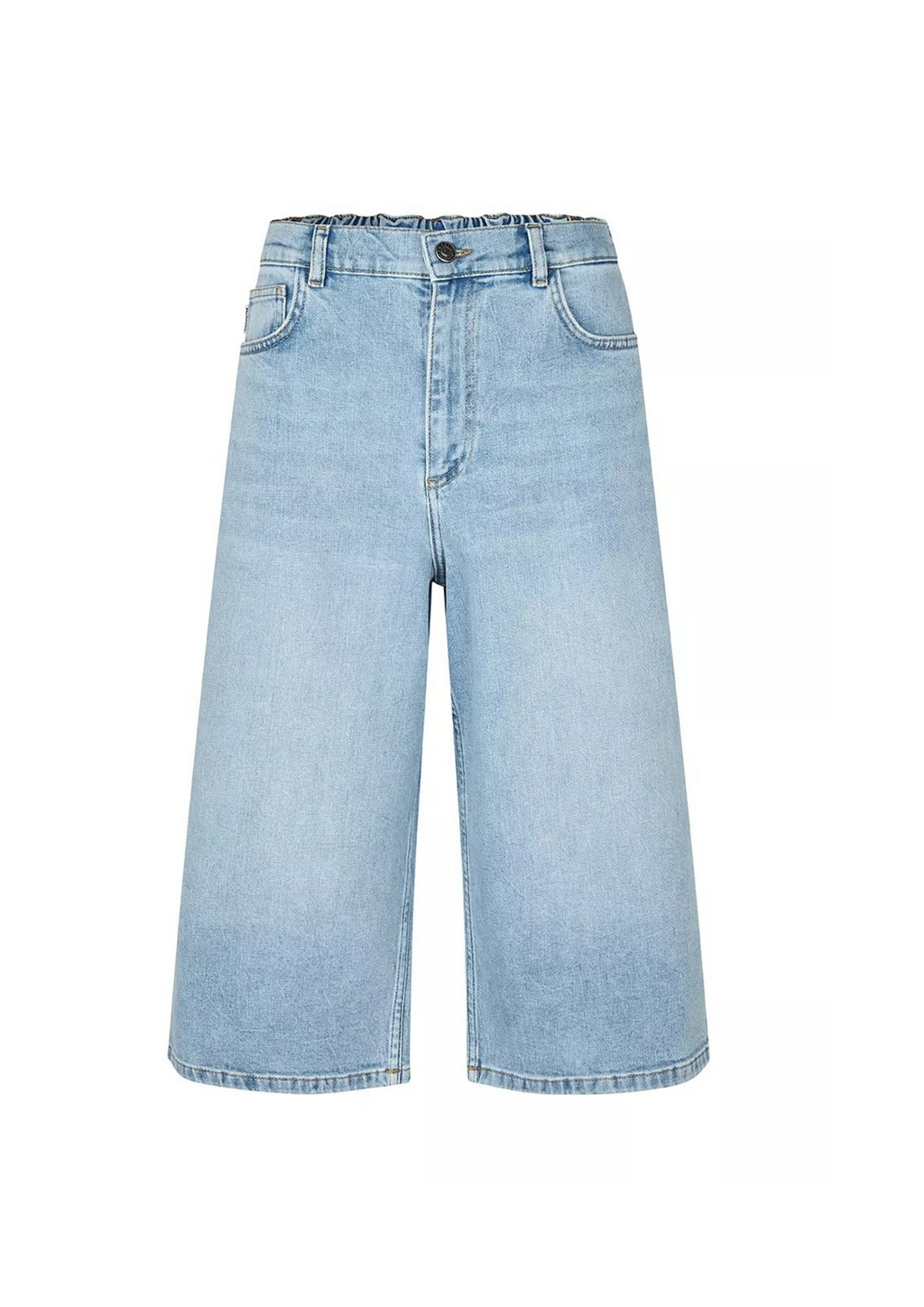 Vito Long Denim Shorts - Bleach Blue Wash