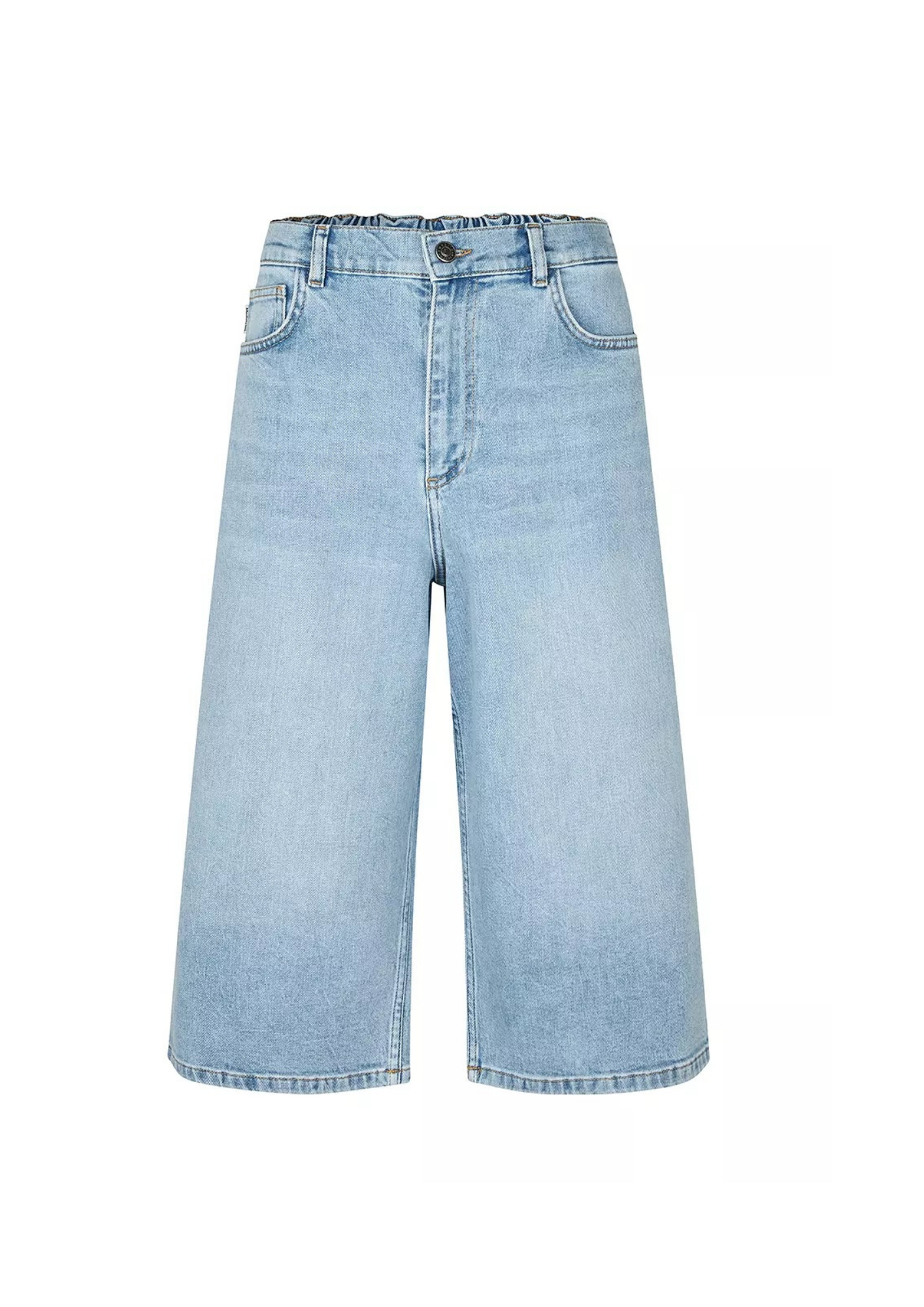 Vito Long Denim Shorts - Bleach Blue Wash