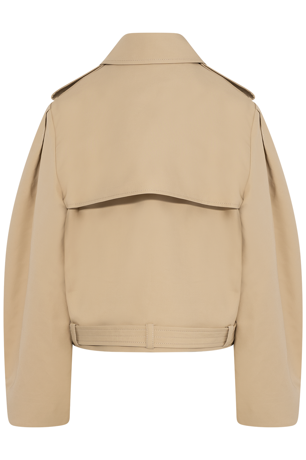 Warm Sand Double-Cotton Belted Jacket