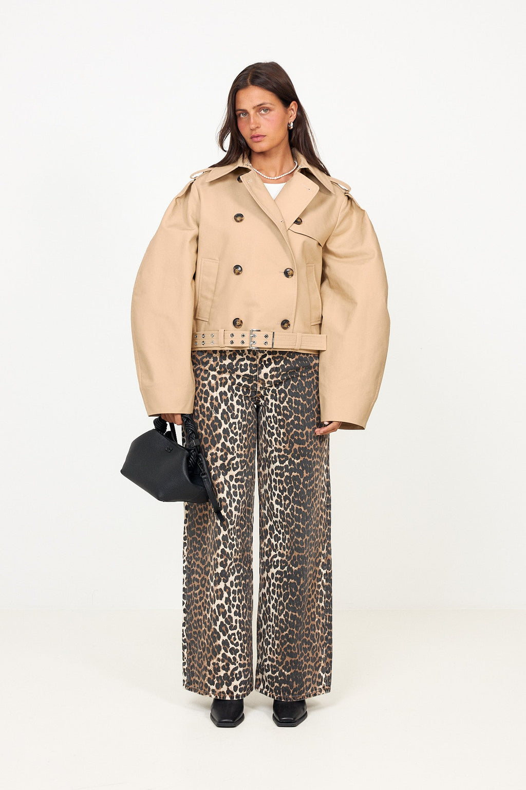 Warm Sand Double-Cotton Belted Jacket