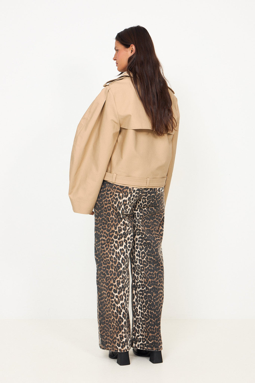Warm Sand Double-Cotton Belted Jacket