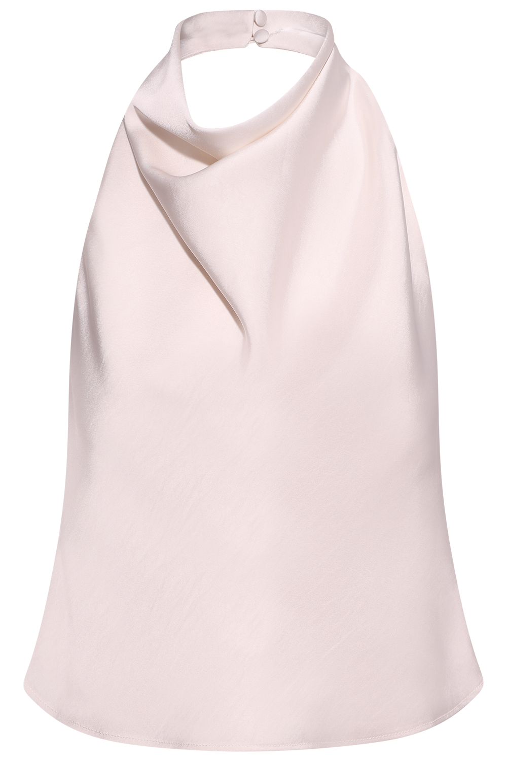 Ivy Satin Halterneck Top in Creme
