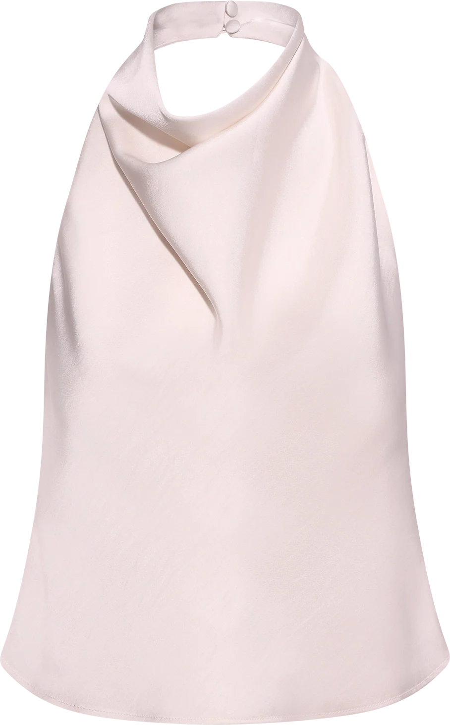 Ivy Satin Halterneck Top in Creme