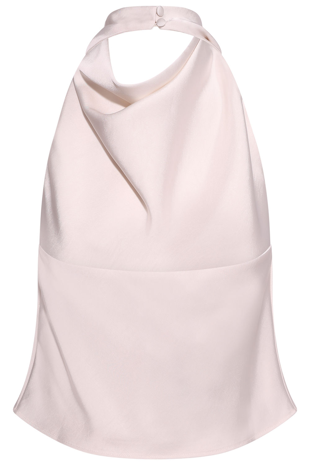 Ivy Satin Halterneck Top in Creme