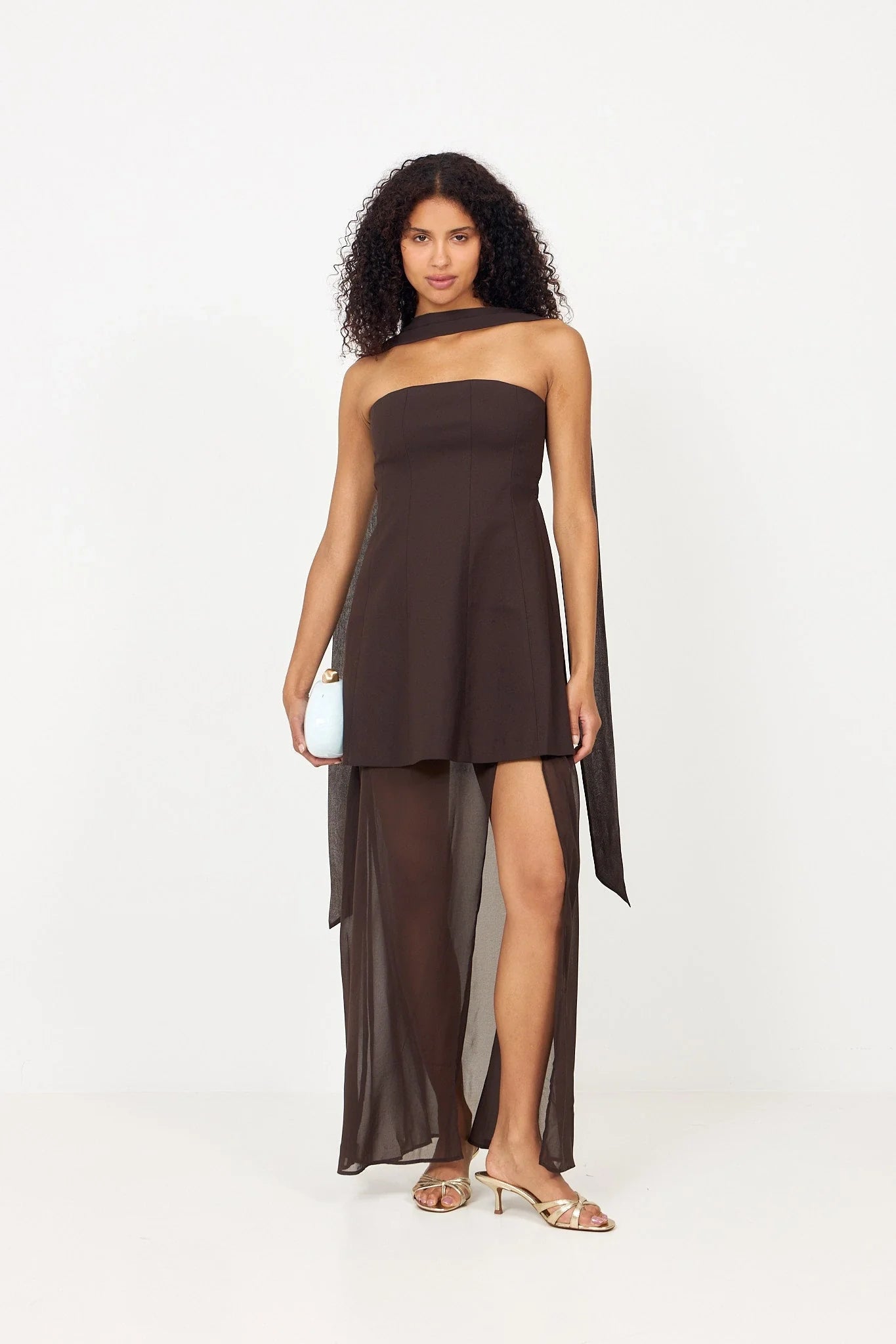 Gzraya Dress in Molé - Chic, Flattering Silhouette