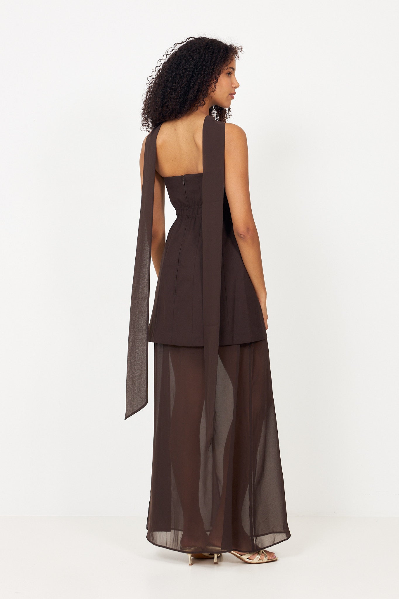 Gzraya Dress in Molé - Chic, Flattering Silhouette